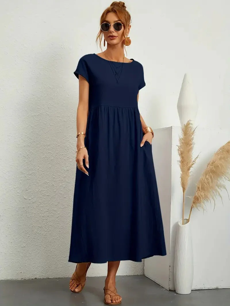 Heidi-Mode | Raffinierte Leinen Sommerkleid mit Praktischen Taschen - Image 10