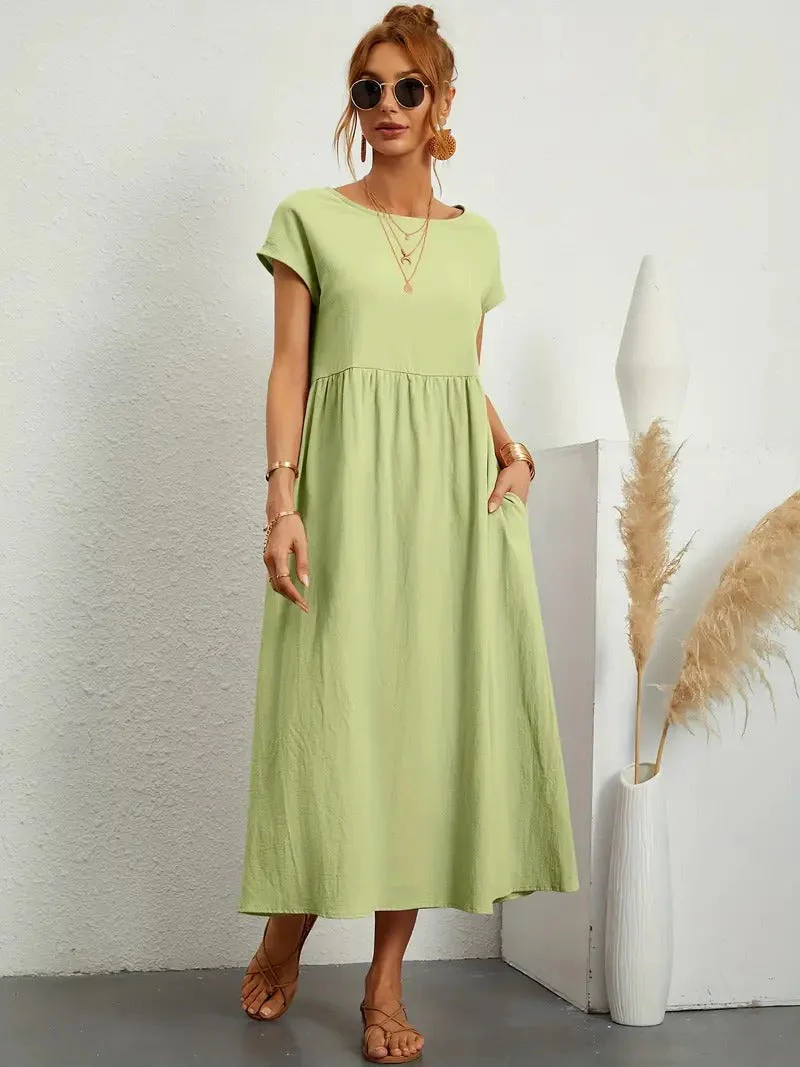 Heidi-Mode | Raffinierte Leinen Sommerkleid mit Praktischen Taschen - Image 21