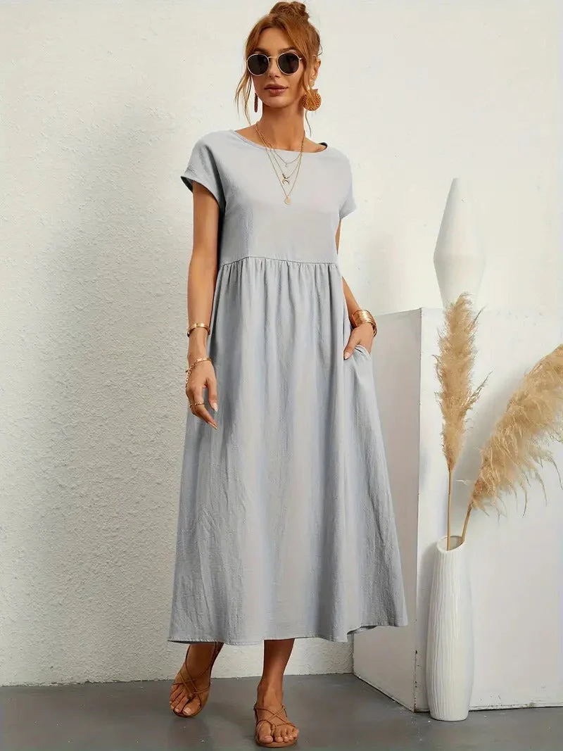 Heidi-Mode | Raffinierte Leinen Sommerkleid mit Praktischen Taschen - Image 24