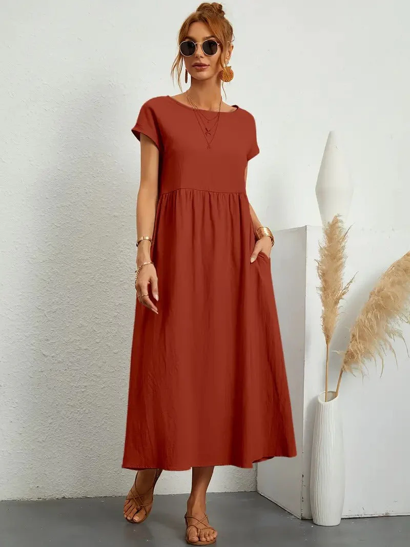 Heidi-Mode | Raffinierte Leinen Sommerkleid mit Praktischen Taschen - Image 27