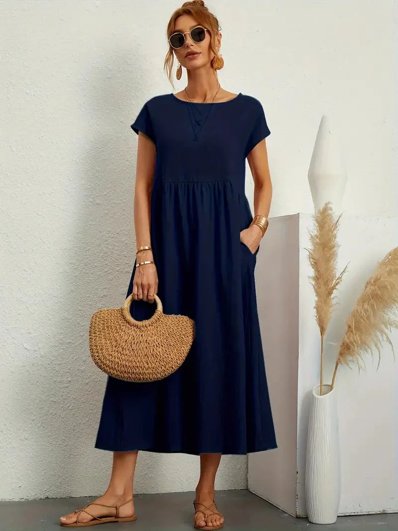 Heidi-Mode | Raffinierte Leinen Sommerkleid mit Praktischen Taschen - Image 32