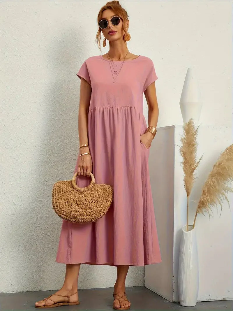 Heidi-Mode | Raffinierte Leinen Sommerkleid mit Praktischen Taschen - Image 33