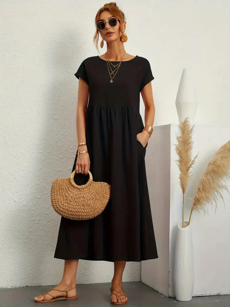 Heidi-Mode | Raffinierte Leinen Sommerkleid mit Praktischen Taschen - Image 34