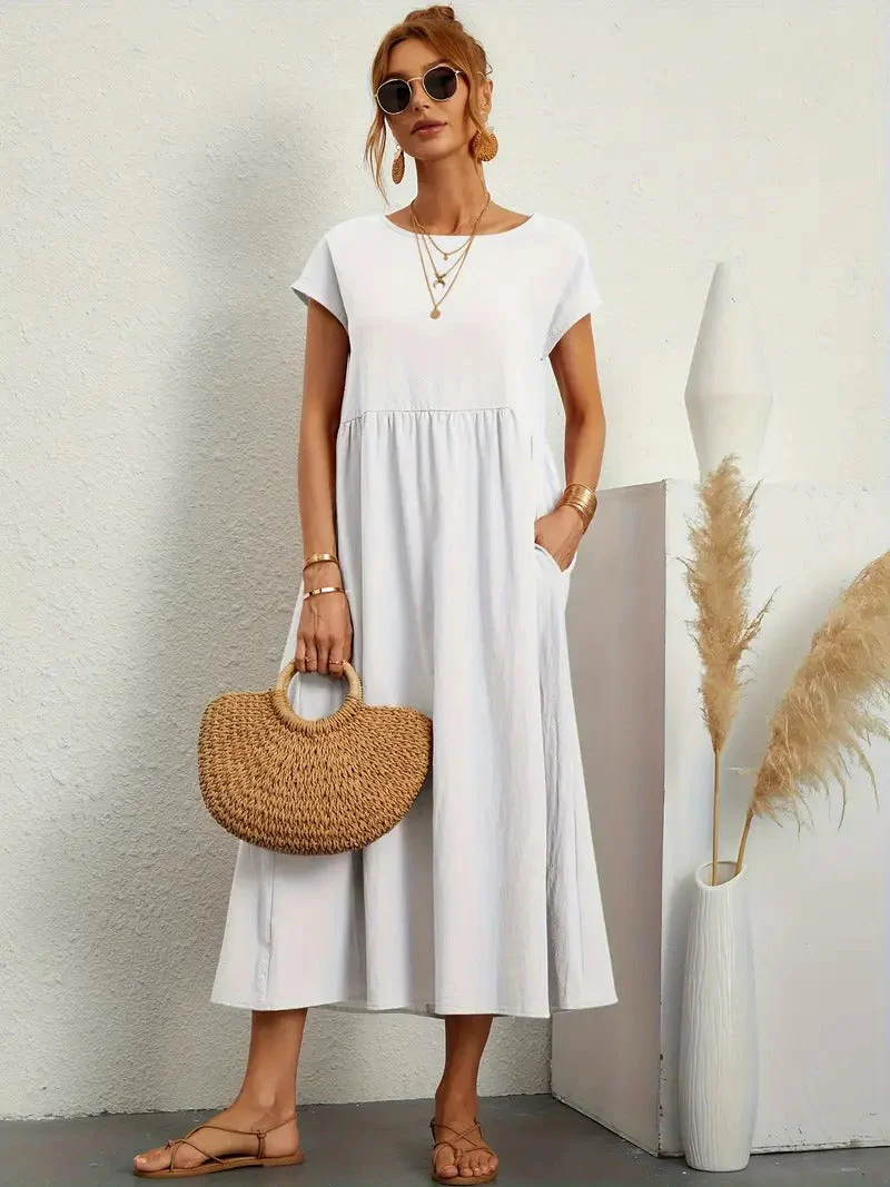 Heidi-Mode | Raffinierte Leinen Sommerkleid mit Praktischen Taschen - Image 35