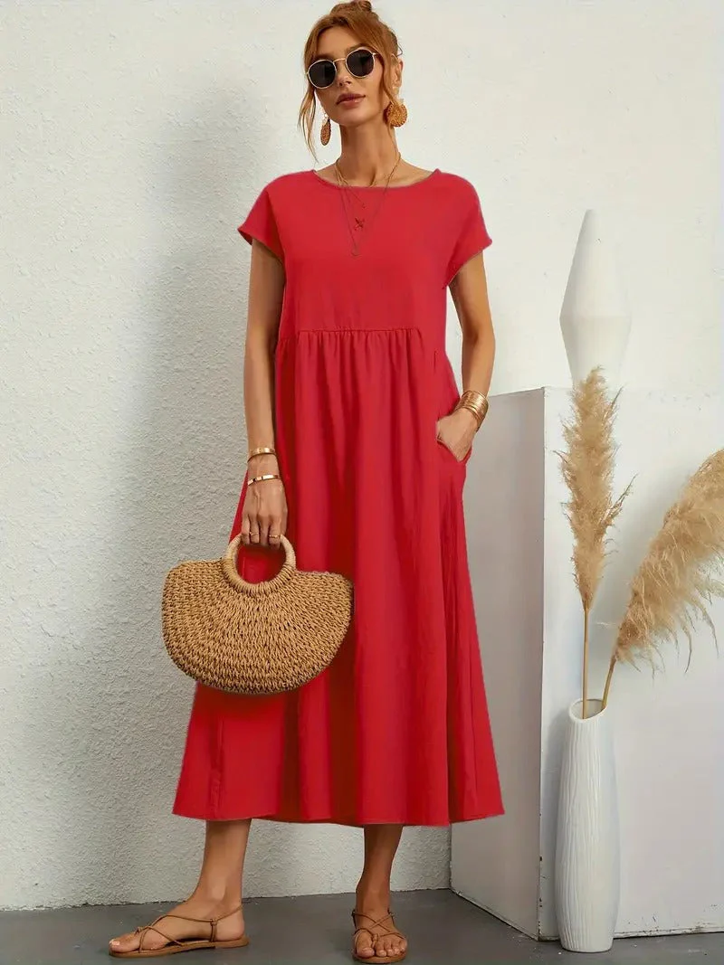 Heidi-Mode | Raffinierte Leinen Sommerkleid mit Praktischen Taschen - Image 36