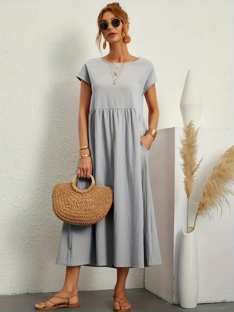 Heidi-Mode | Raffinierte Leinen Sommerkleid mit Praktischen Taschen - Image 38