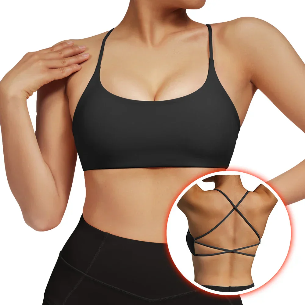Heidi-Mode | Rückenfreier Stoßfester Fitness Sport Bh mit Polstern für Frauen - Image 10