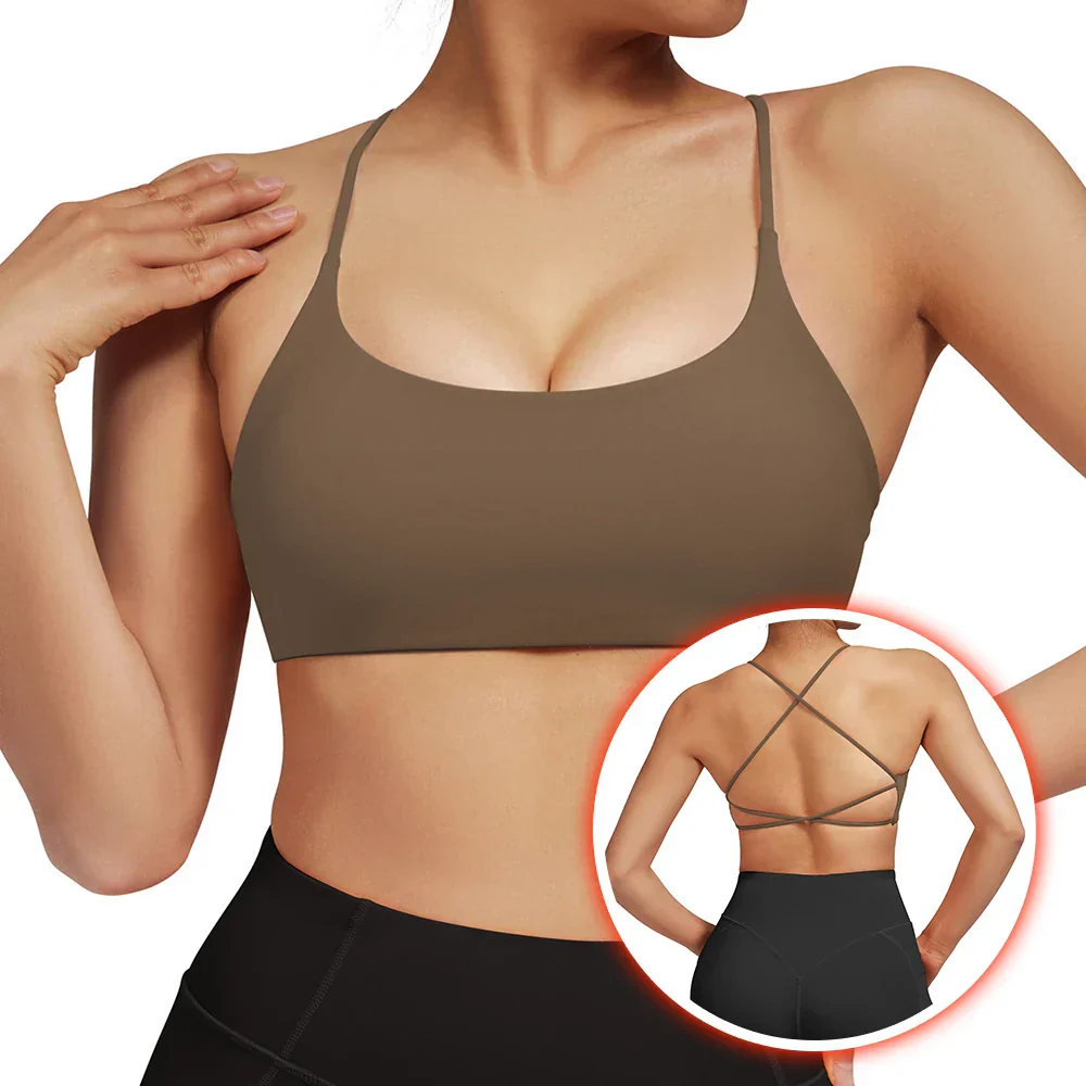 Heidi-Mode | Rückenfreier Stoßfester Fitness Sport Bh mit Polstern für Frauen - Image 12