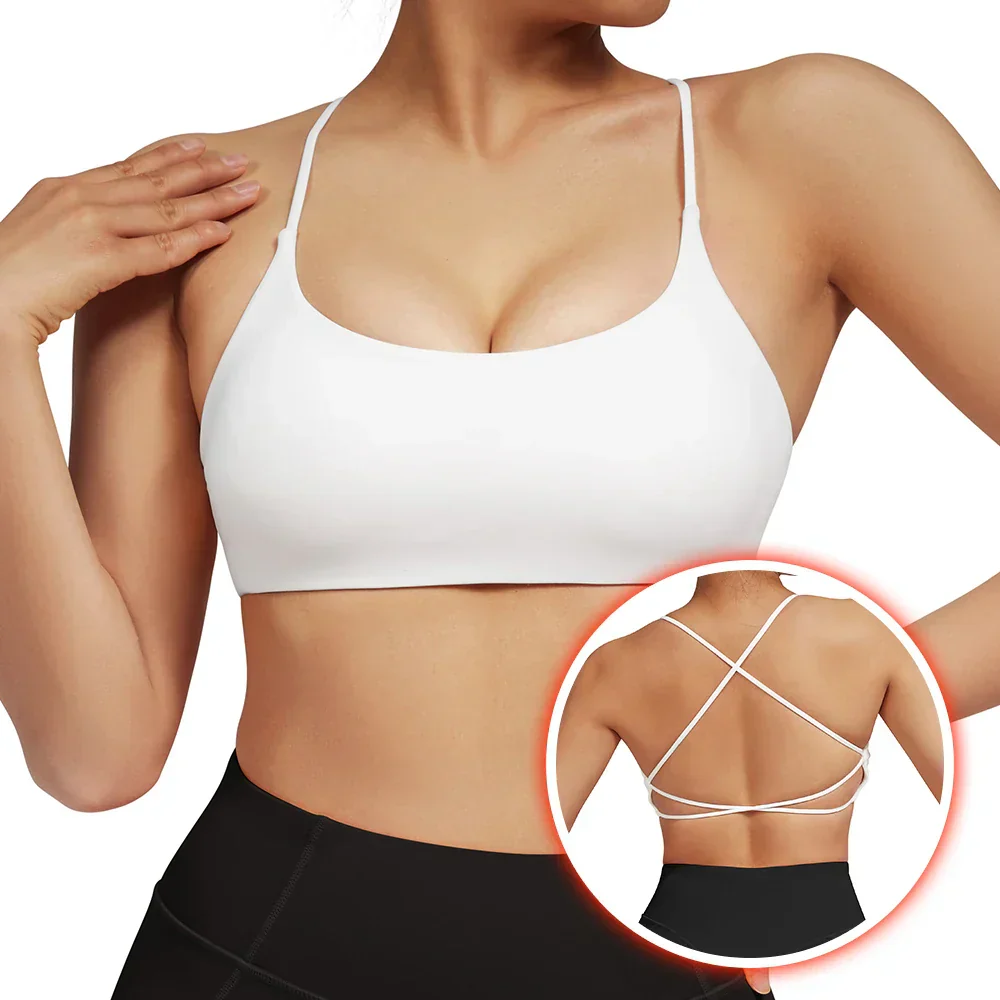 Heidi-Mode | Rückenfreier Stoßfester Fitness Sport Bh mit Polstern für Frauen - Image 3