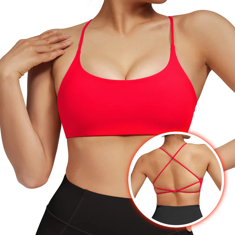 Heidi-Mode | Rückenfreier Stoßfester Fitness Sport Bh mit Polstern für Frauen - Image 4