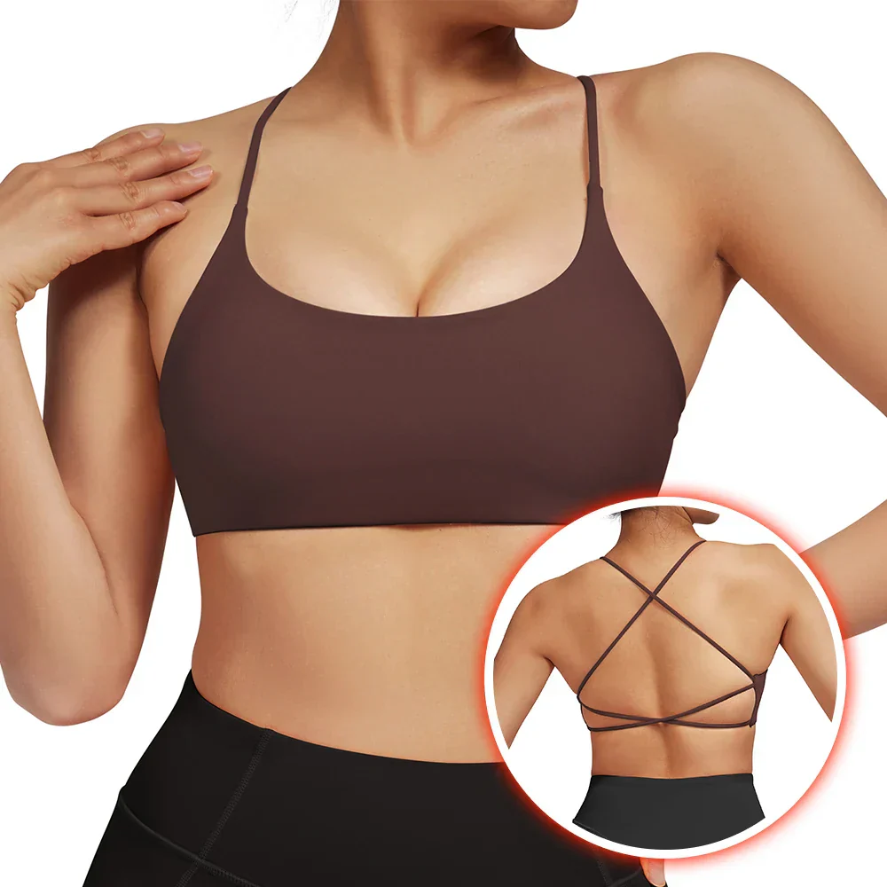 Heidi-Mode | Rückenfreier Stoßfester Fitness Sport Bh mit Polstern für Frauen - Image 8