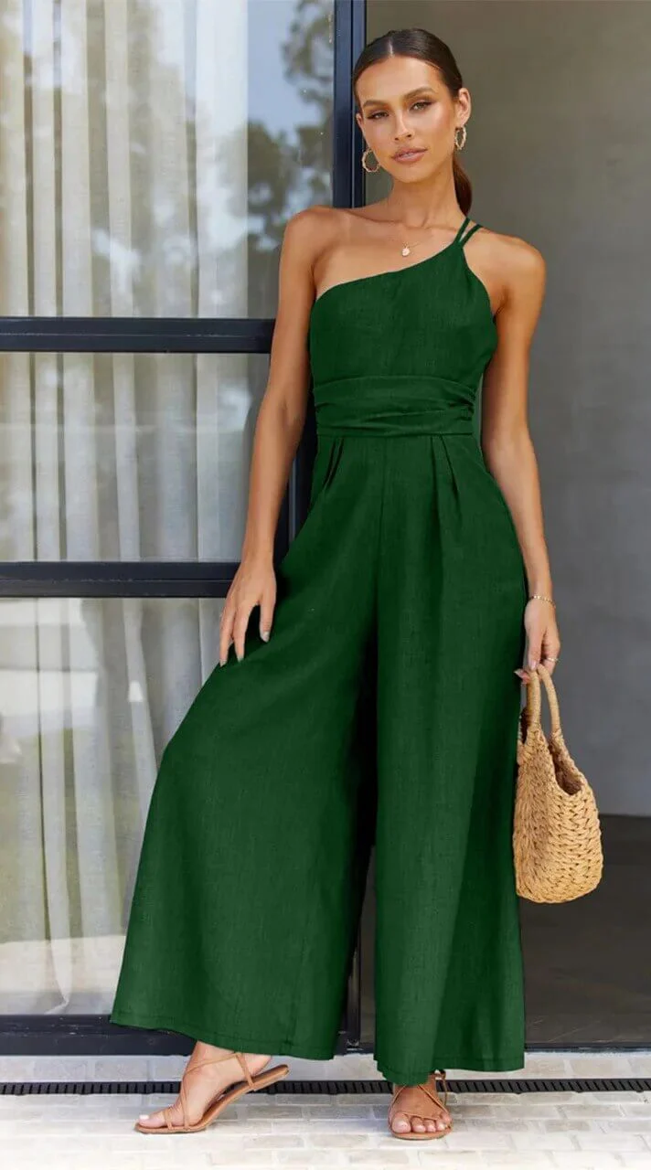 Heidi-Mode | Rückenausschnitt Doppelte Bande Jumpsuit