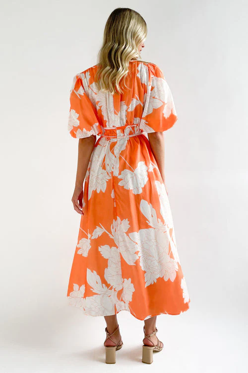 Heidi-Mode | Real Love Print Puffärmel Maxi Kleid - Image 12