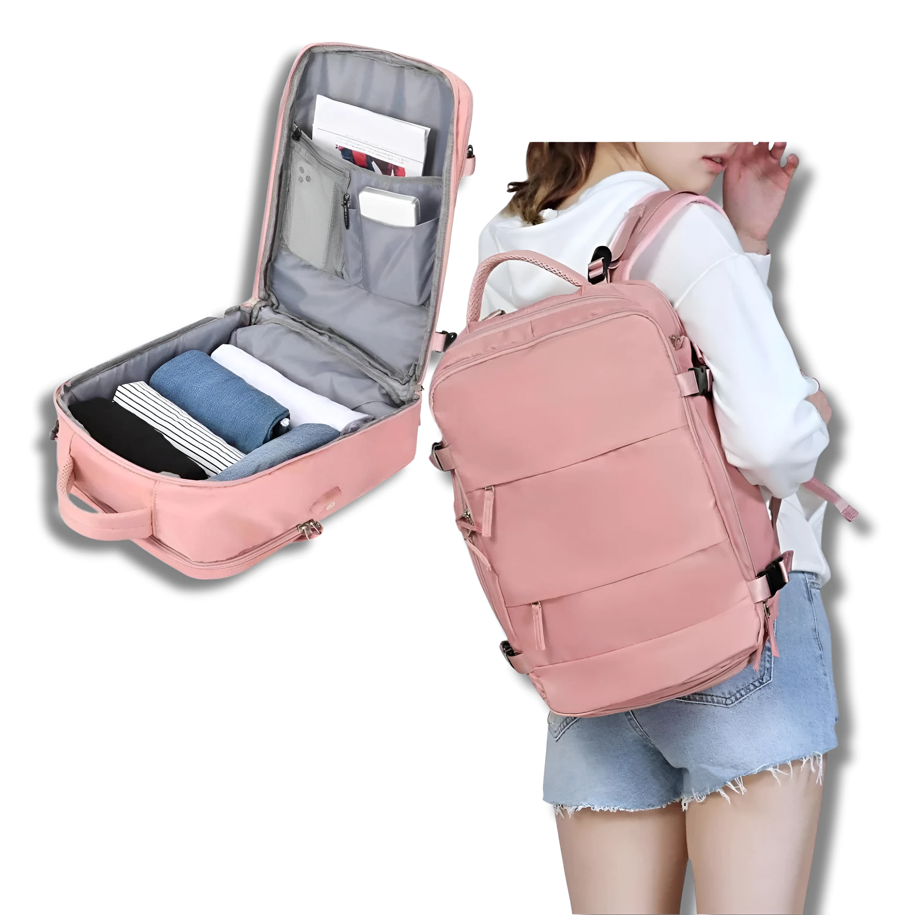 Heidi-Mode | Reiserucksack mit Viel Stauraum und Usb-Ladeanschluss - Image 9
