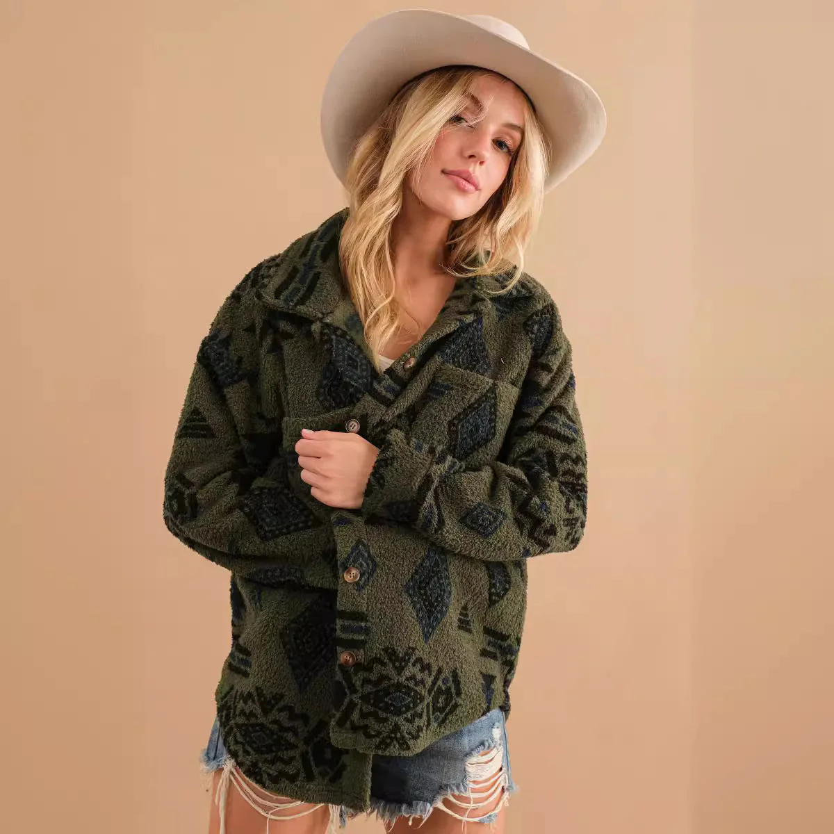 Heidi-Mode | Retro Plüschjacke mit Reverskragen - Image 7