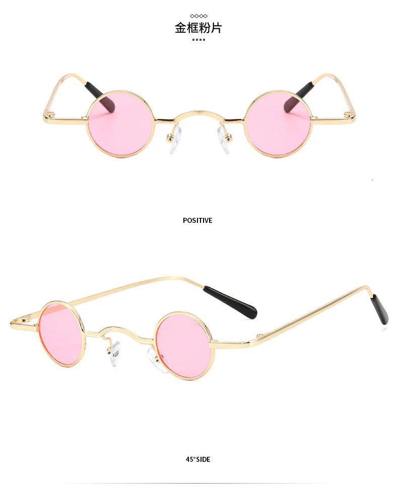 Heidi-Mode | Retro Sonnenbrille mit Kleinem Runden Rahmen für Herren - Image 6