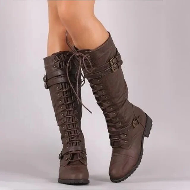 Heidi-Mode | Retro Schnürstiefel mit Schnalle - Image 3