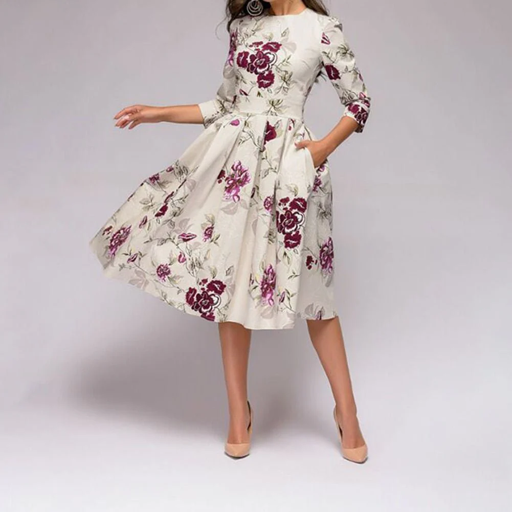 Heidi-Mode | Retrozo Edles, Mittellanges Kleid - Image 2