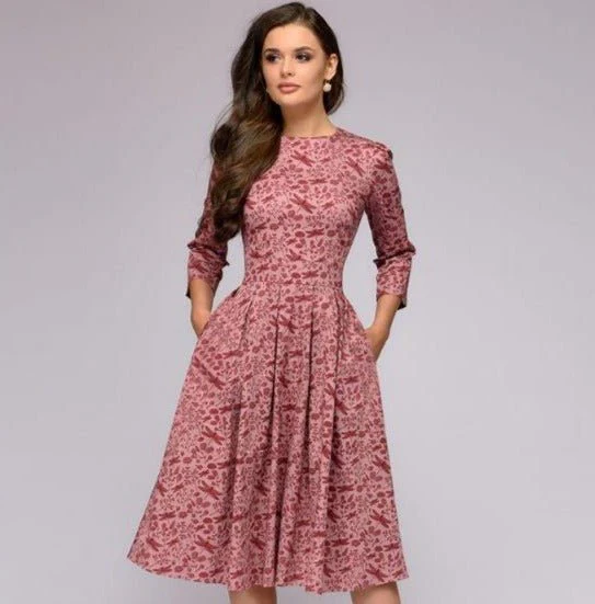 Heidi-Mode | Retrozo Edles, Mittellanges Kleid - Image 3