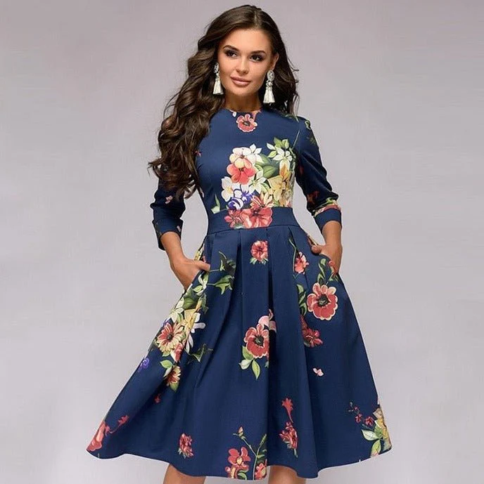 Heidi-Mode | Retrozo Edles, Mittellanges Kleid - Image 8