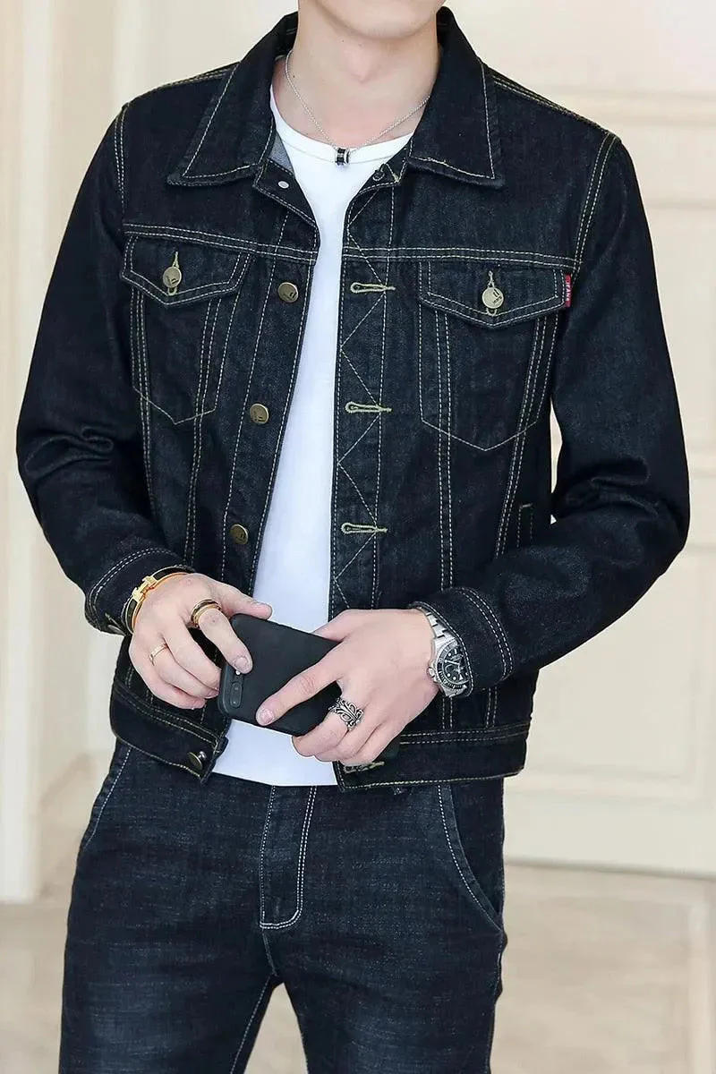 Heidi-Mode | Revers Denim Jacke Herren - Image 8