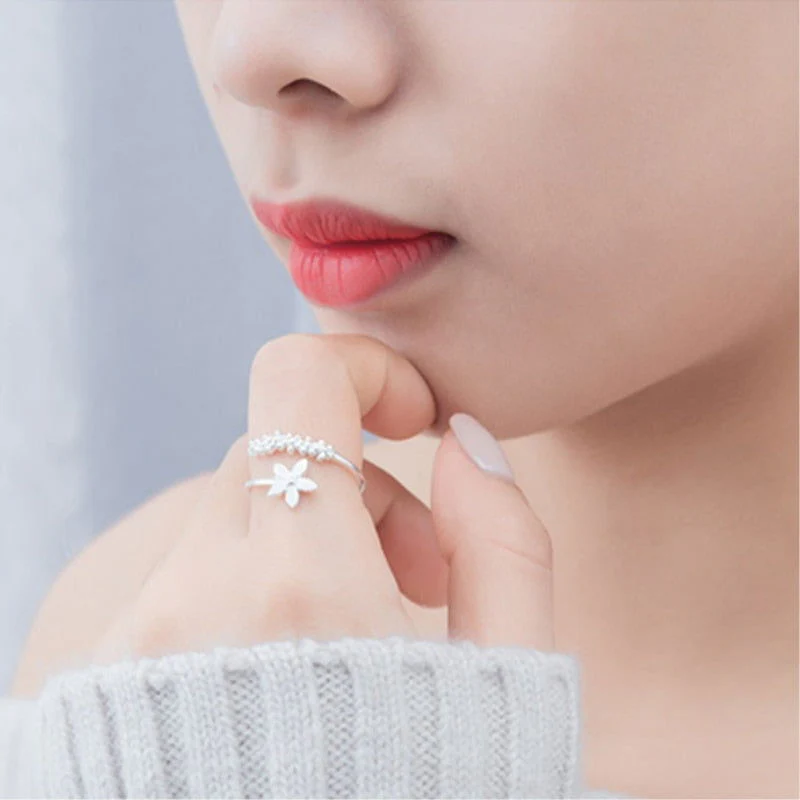 Heidi-Mode | Ring Blume Frisch - Silber - Image 2