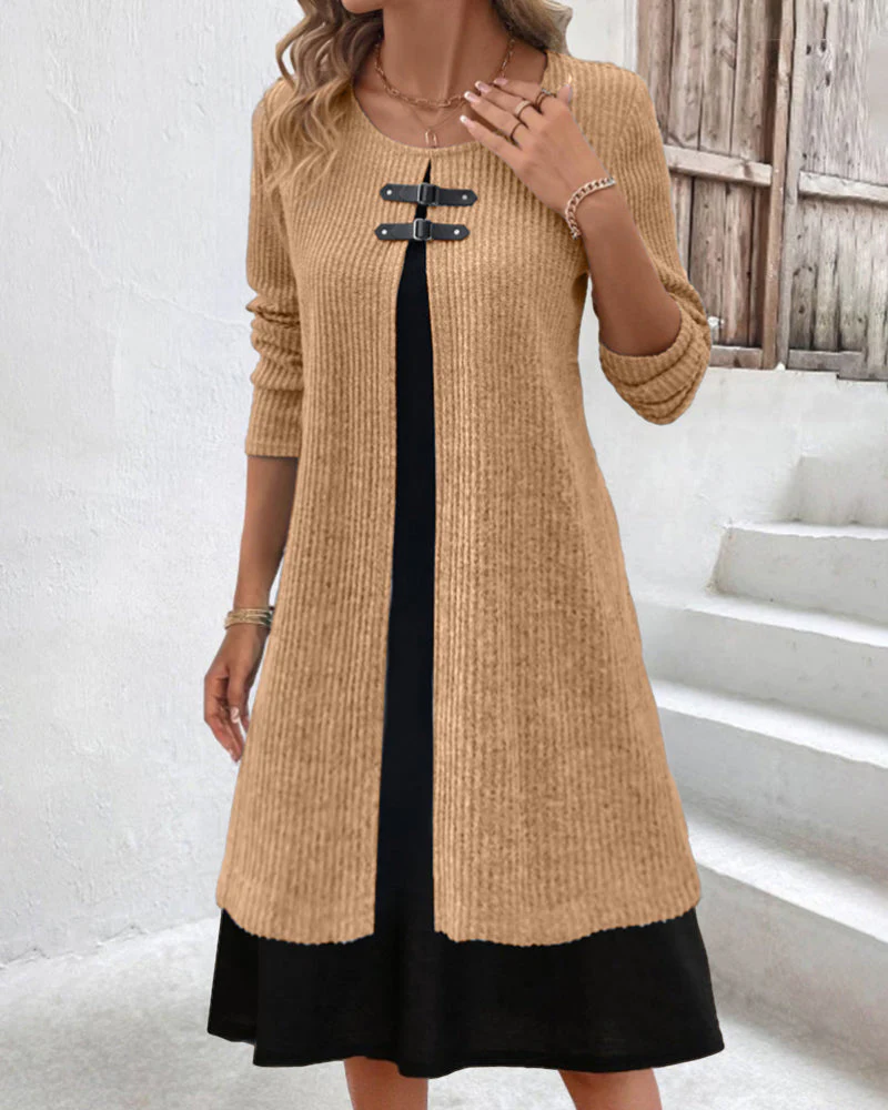 Heidi-Mode | Rippenkleid mit Langen Ärmeln - Image 4