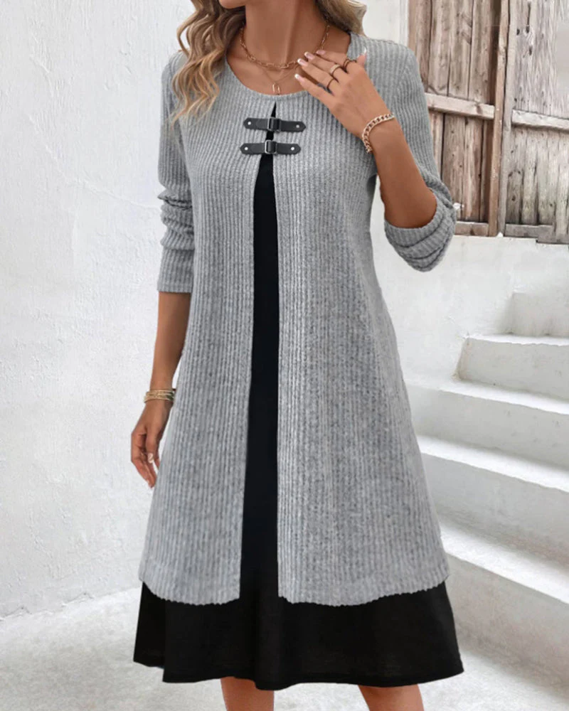 Heidi-Mode | Rippenkleid mit Langen Ärmeln - Image 5