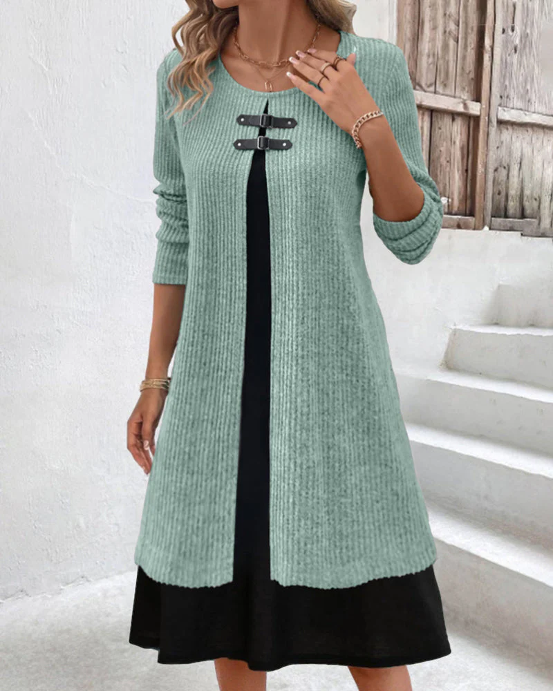 Heidi-Mode | Rippenkleid mit Langen Ärmeln - Image 6