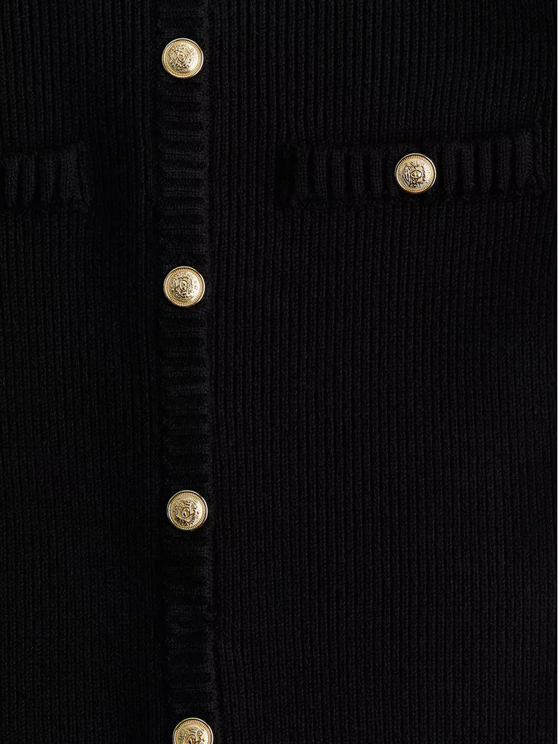 Heidi-Mode | Rippstrickkleid mit Knöpfen und Brusttaschen - Image 4