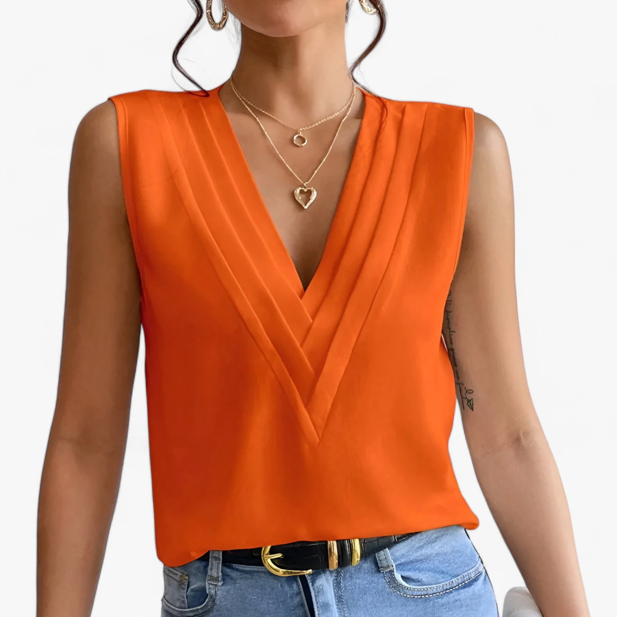 Heidi-Mode | Ärmellose Bluse für Mühelosen Komfort - Image 2