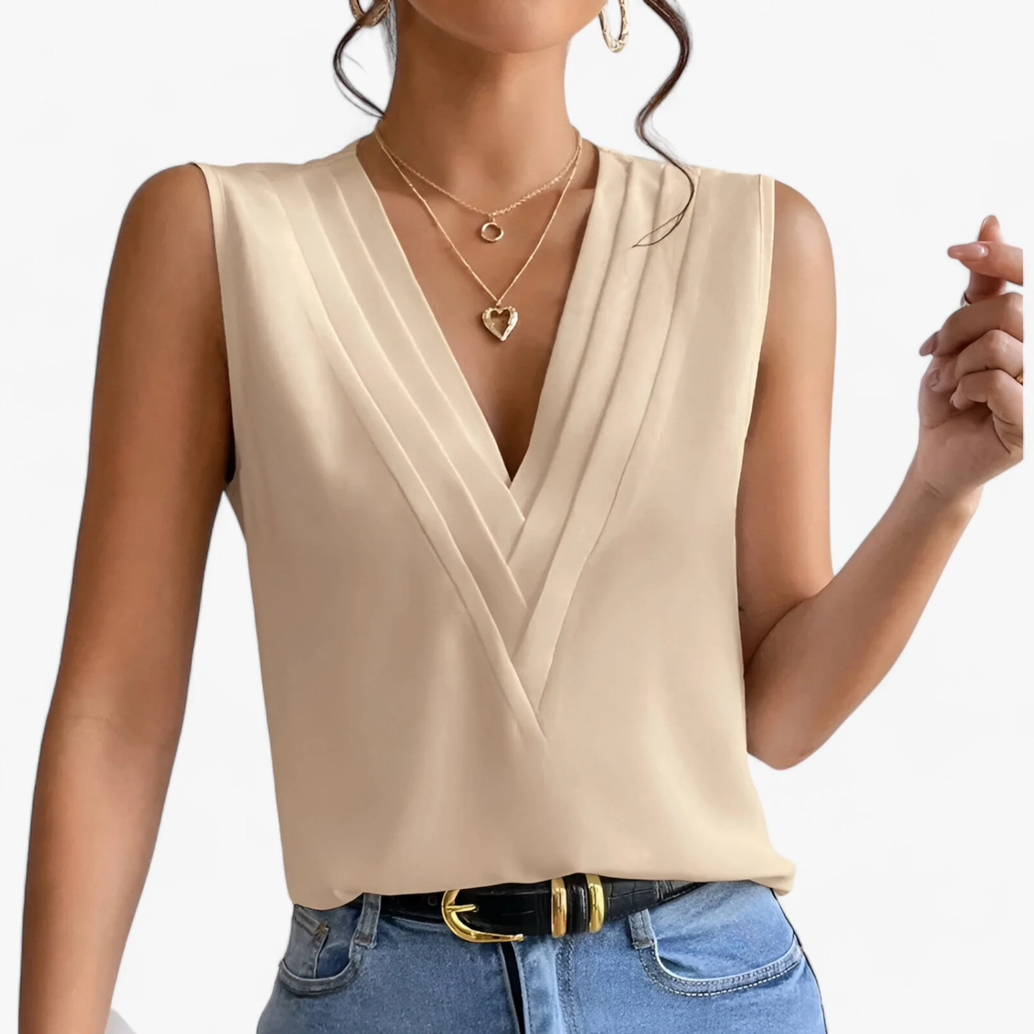 Heidi-Mode | Ärmellose Bluse für Mühelosen Komfort - Image 5