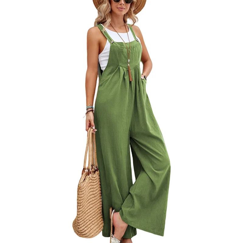 Heidi-Mode | Ärmellose Latzhose Lässig Jumpsuit - Image 7