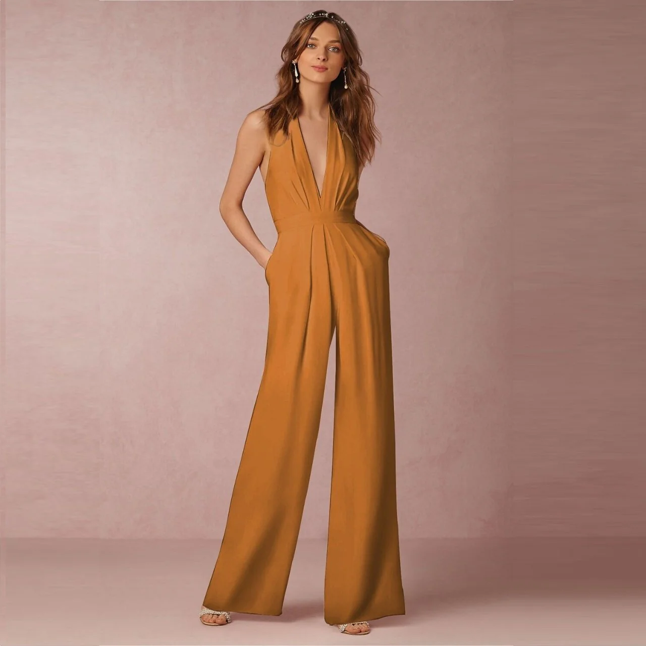 Heidi-Mode | Ärmelloser Halterneck Jumpsuit - Image 2