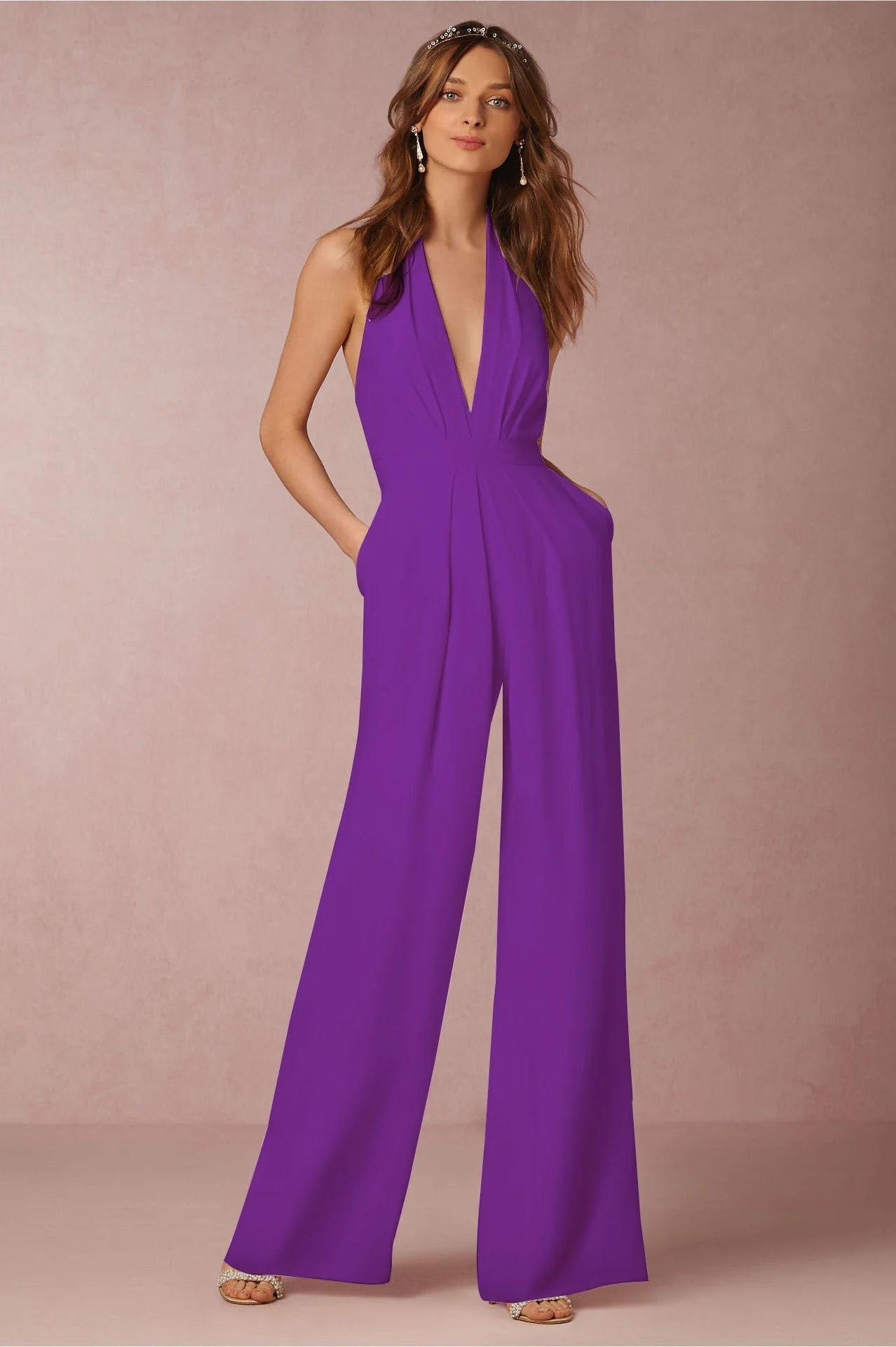 Heidi-Mode | Ärmelloser Halterneck Jumpsuit - Image 3