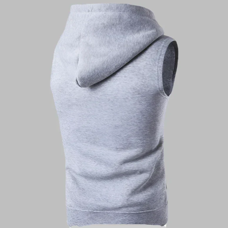 Heidi-Mode | Ärmelloser Herrenpullover mit Reißverschluss und Kapuze - Image 3