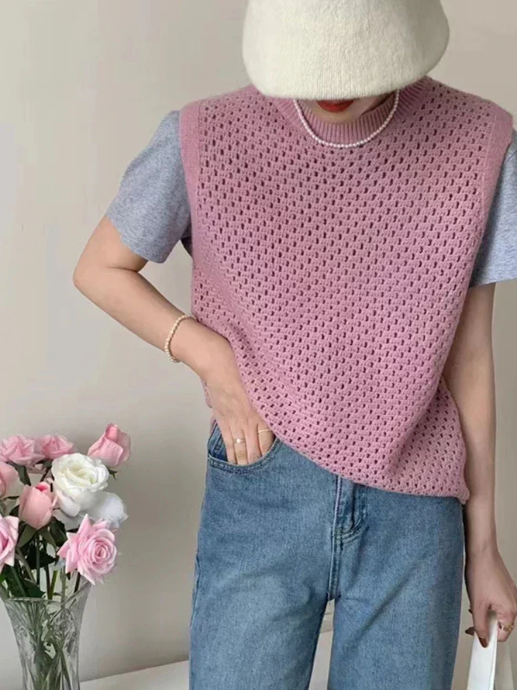 Heidi-Mode | Ärmelloser Strickpullover für Damen - Image 2