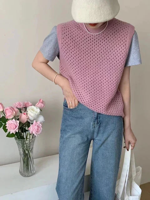 Heidi-Mode | Ärmelloser Strickpullover für Damen - Image 8