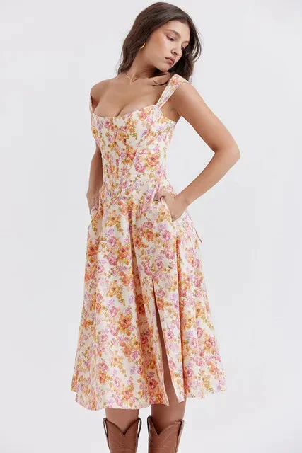 Heidi-Mode | Ärmelloses Korsatz Kleid Sommerkleid - Image 6