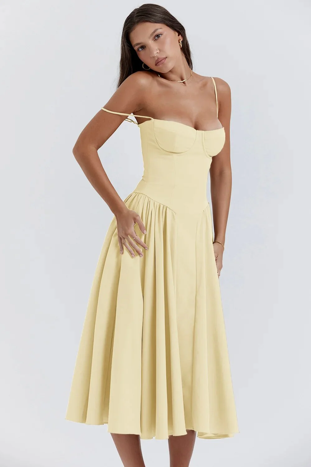 Heidi-Mode | Ärmelloses Midikleid mit Korsett Passform - Image 10