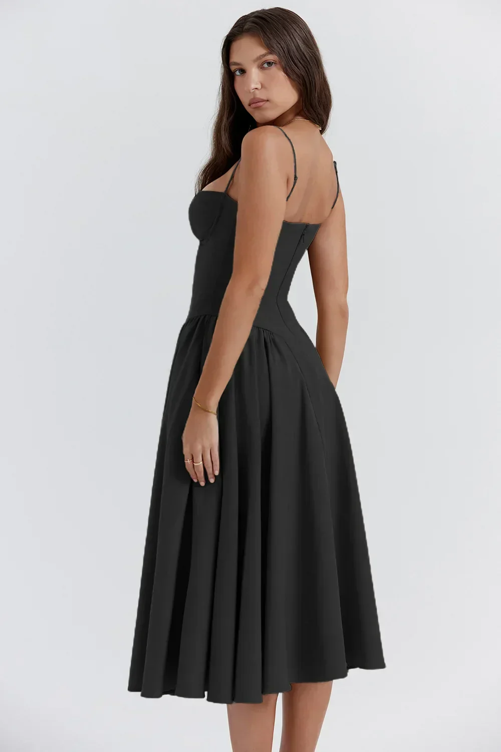 Heidi-Mode | Ärmelloses Midikleid mit Korsett Passform - Image 7