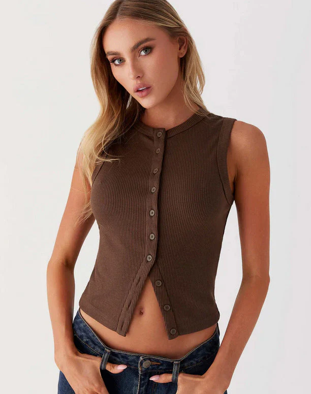 Heidi-Mode | Ärmelloses Oberteil mit Knopfleiste - Image 10