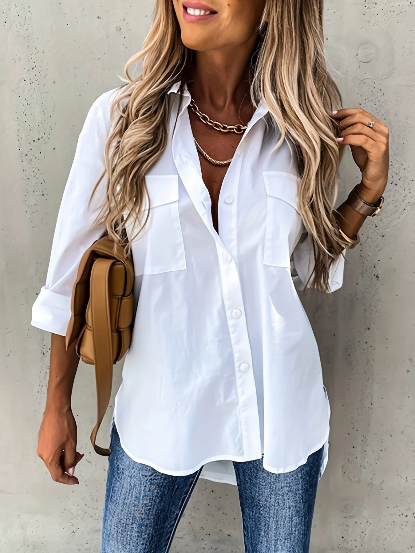 Heidi-Mode | Ärmelreverskragenhemd für Frauen - Image 2