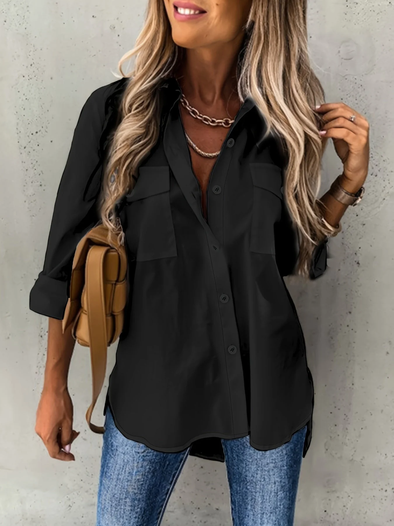 Heidi-Mode | Ärmelreverskragenhemd für Frauen - Image 3