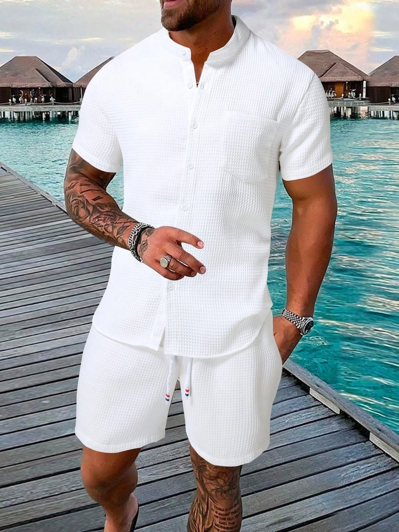 Heidi-Mode | Ärmelshirt und Shorts Satz für Männer - Image 9