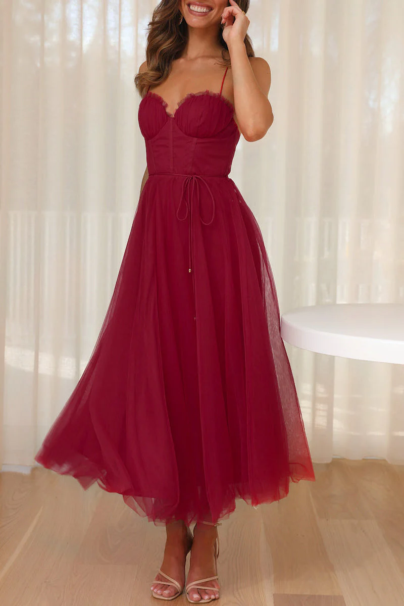 Heidi-Mode | Süß Elegante Einfarbige V-Ausschnitt Prinzessinnenkleider - Image 6