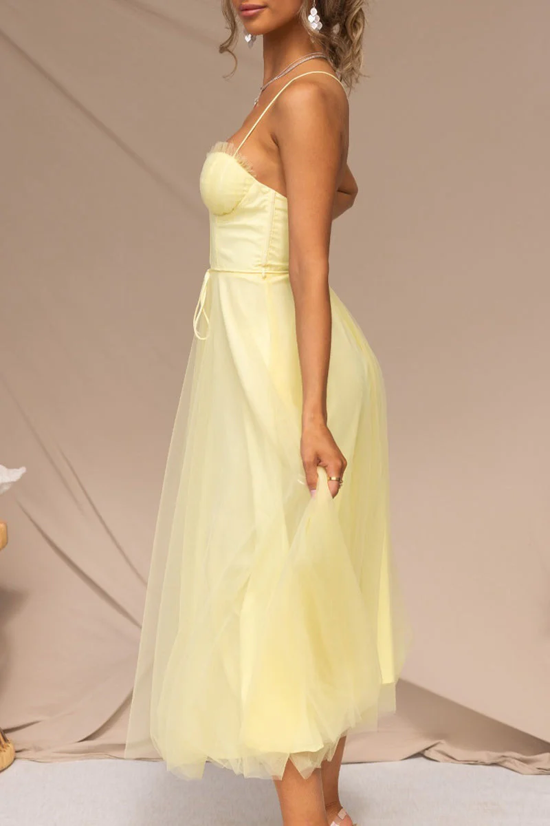 Heidi-Mode | Süß Elegante Einfarbige V-Ausschnitt Prinzessinnenkleider - Image 8