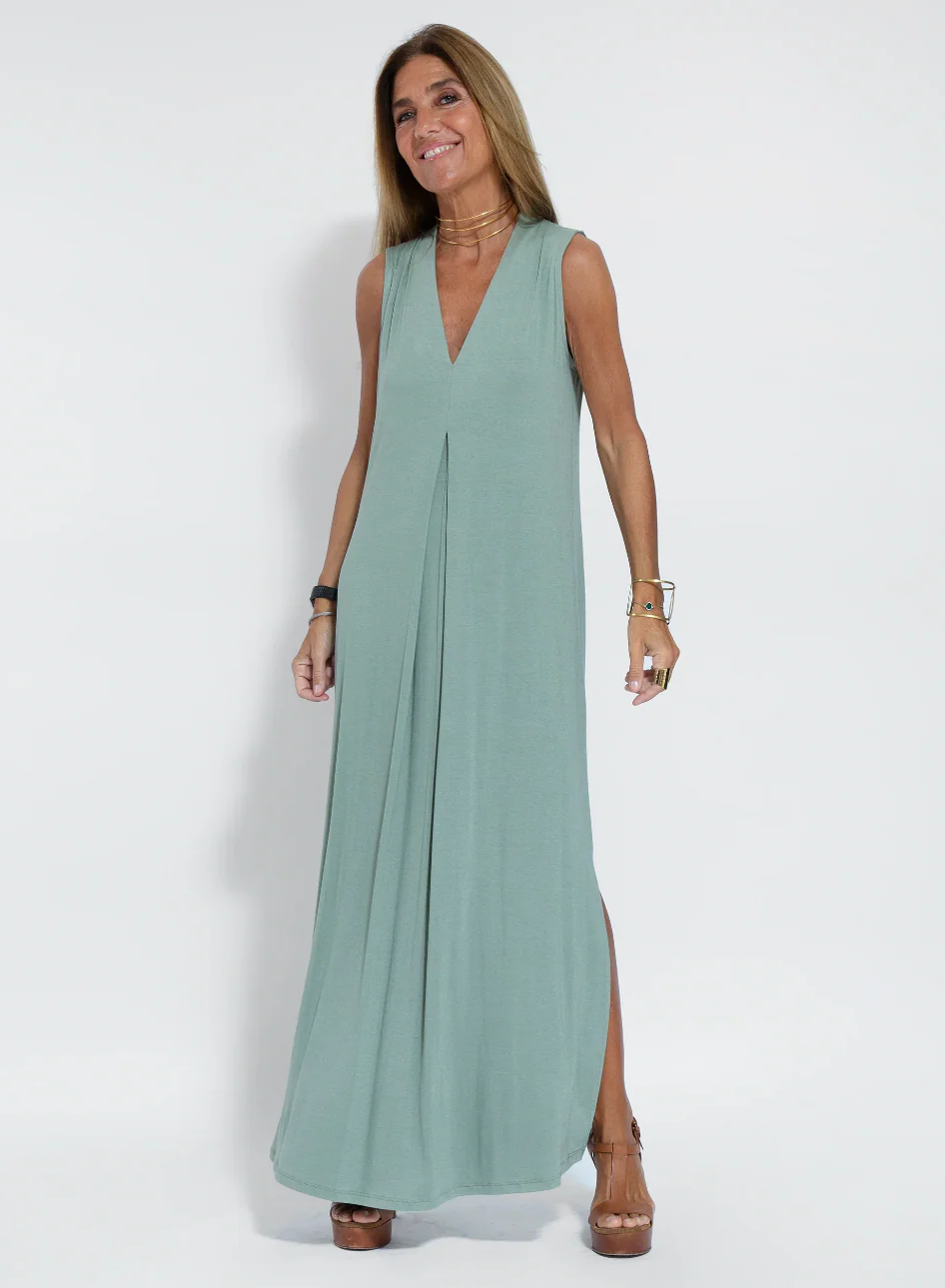 Heidi-Mode | Set mit Langem, Schlank Machendem Kleid und Weste - Image 13