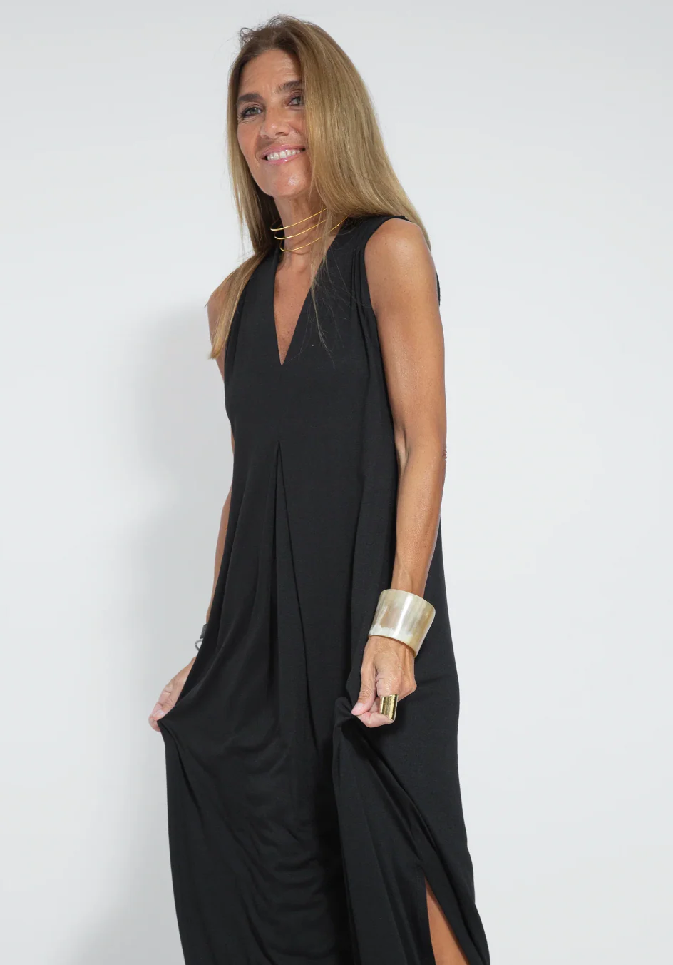 Heidi-Mode | Set mit Langem, Schlank Machendem Kleid und Weste - Image 5