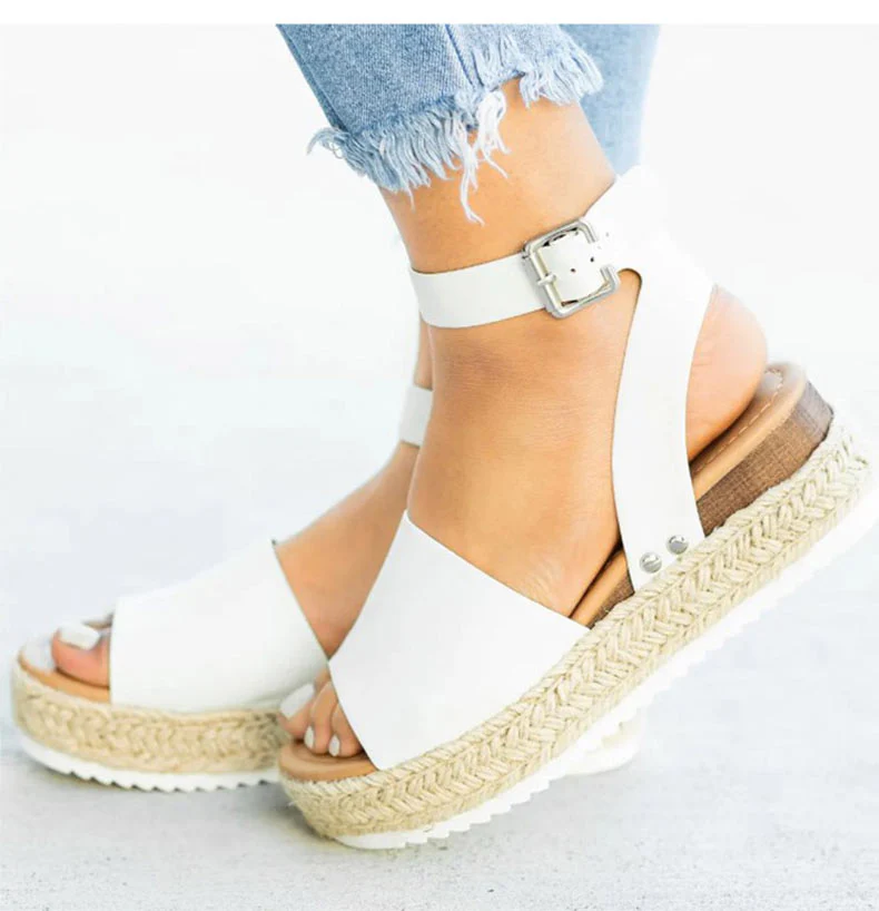 Heidi-Mode | Sandalen Damen Knöchelriemen Espadrille Schuhe für Den Sommer - Image 2